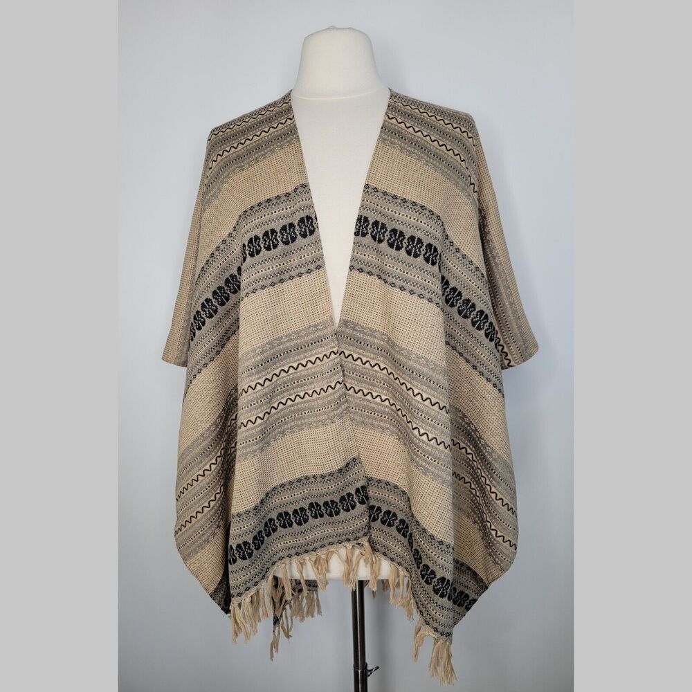 QUAGGA Green Label Recycled Polyester Poncho One Size Beachy Bohemian